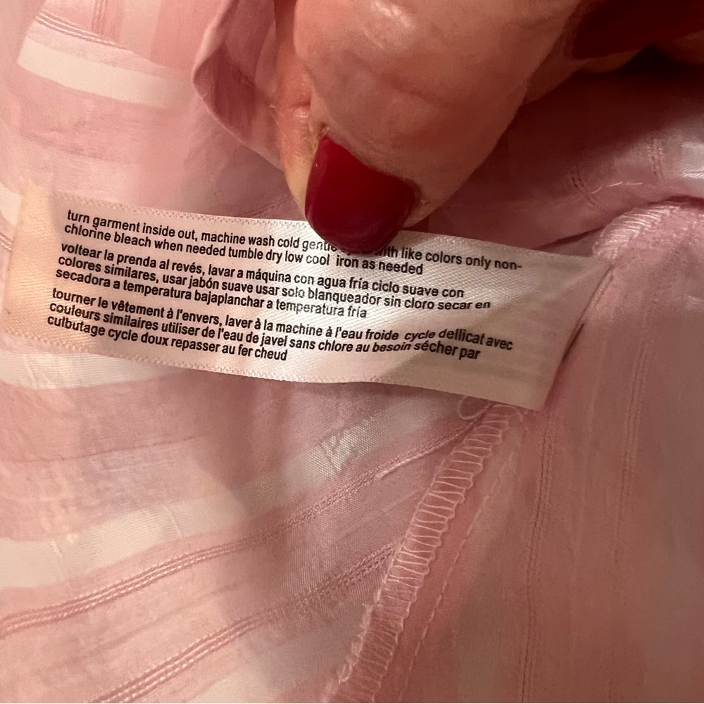 Eloquii Pink and White Striped Lined MIDI Dress. Size 18. NWT. - Picture 10 of 12